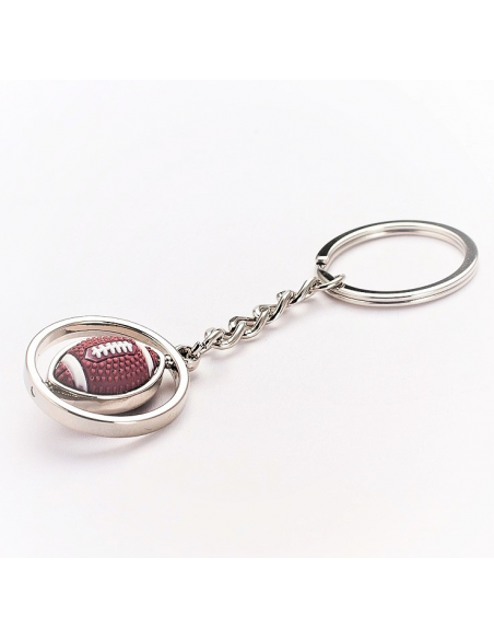 Keychain Mini rugby ball football american usa key chain ring flag america 