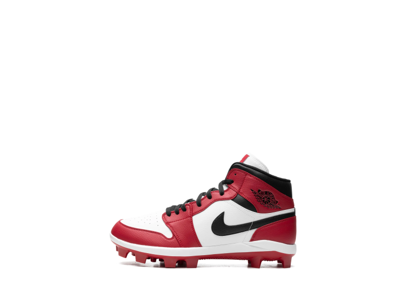 Jordan 1 Mid TD Men's Baseball Cleat Red Jordan 1 Mid TD Men's Baseball Cleat Red
