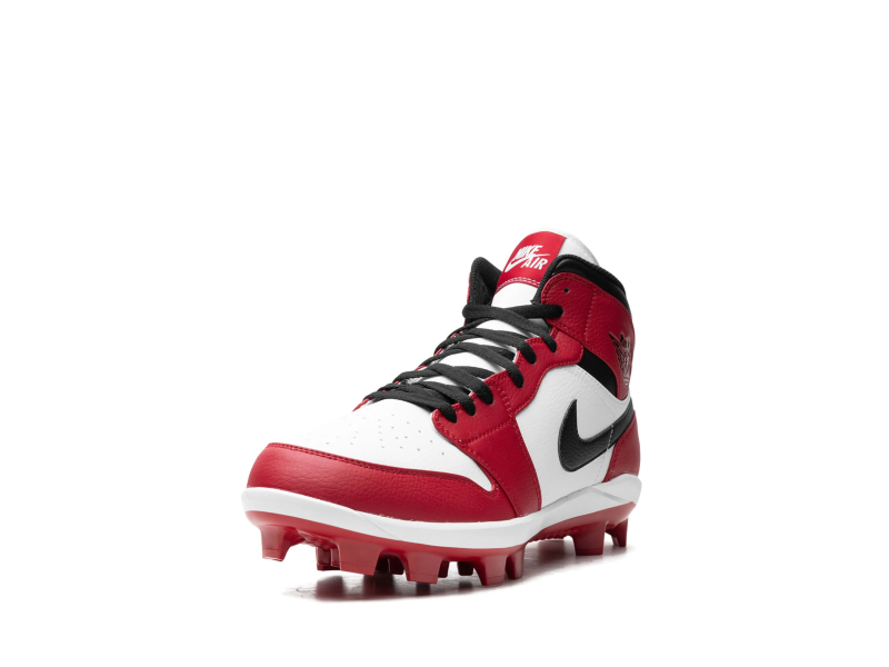 Jordan 1 Mid TD Men's Baseball Cleat Red Jordan 1 Mid TD Men's Baseball Cleat Red