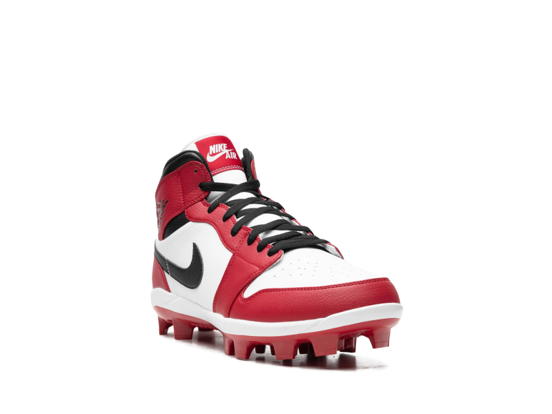 Jordan 1 Mid TD Men's Baseball Cleat Red Jordan 1 Mid TD Men's Baseball Cleat Red