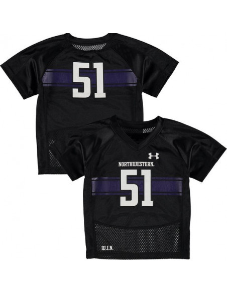 51 Northwestern Wildcats Under Armour Infant Replica Football Jersey - Black 51 Northwestern Wildcats Under Armour Infant Replica Football Jersey - Black