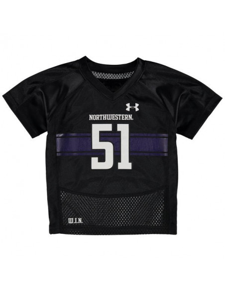 51 Northwestern Wildcats Under Armour Infant Replica Football Jersey - Black 51 Northwestern Wildcats Under Armour Infant Replica Football Jersey - Black