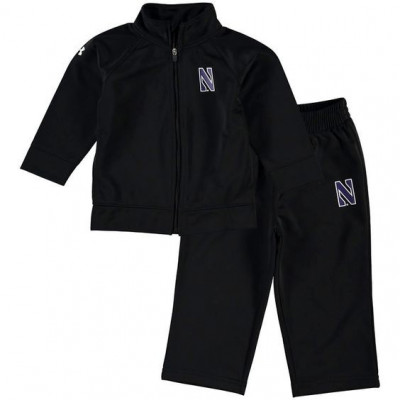 Under Armour Northwestern Wildcats Infant Black Performance Full-Zip Jacket and Pant Set