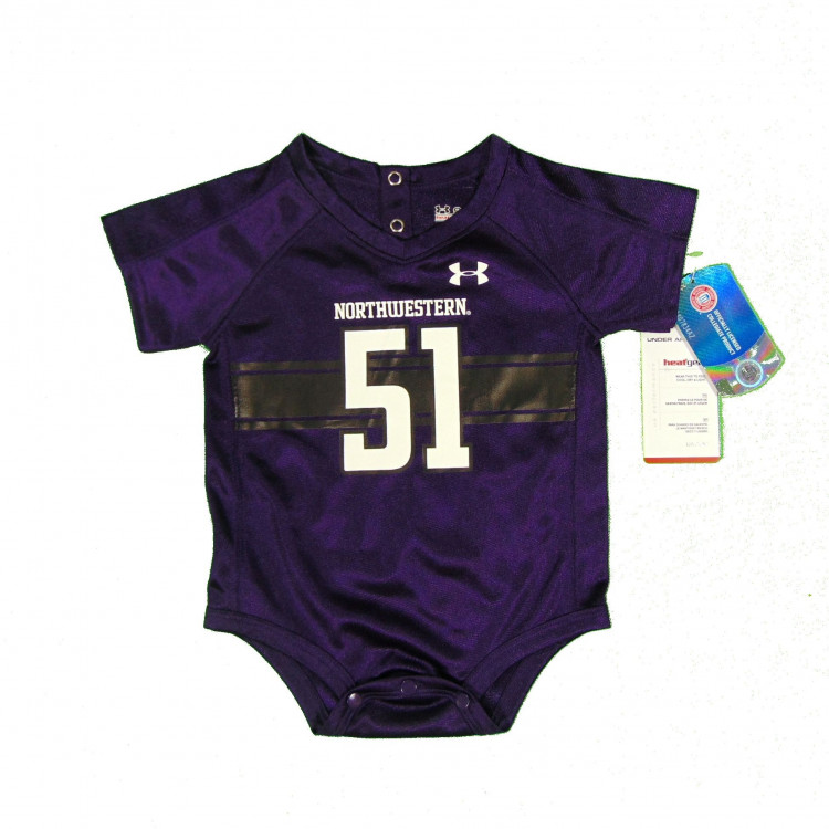 51 Northwestern Wildcats Under Armour Body Dla Noworodków Replica Performance Jersey Purple