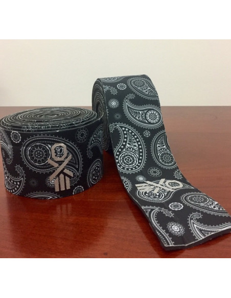 Owijka na kolano(para) BLACK & WHITE PAISLEY WRAPS