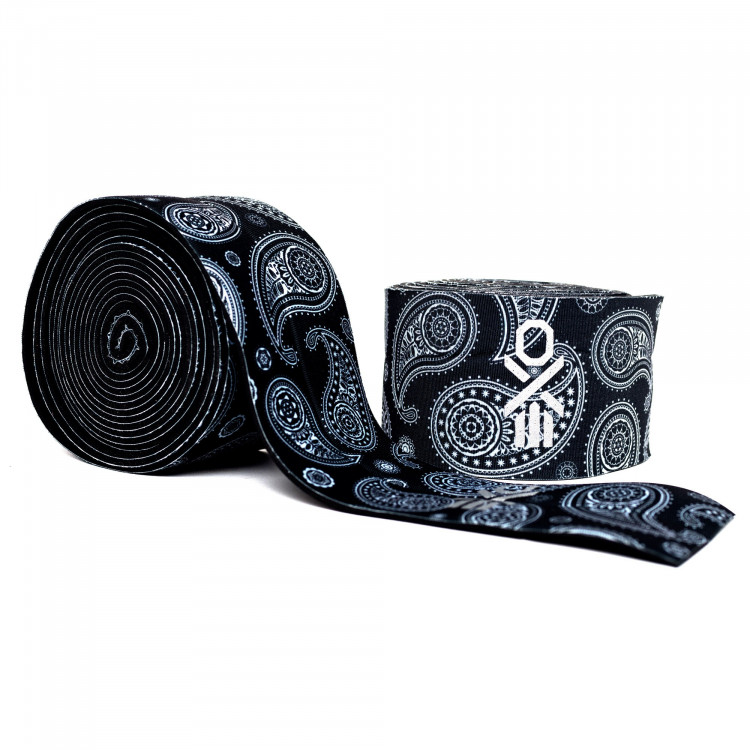 Owijka na kolano(para) BLACK & WHITE PAISLEY WRAPS