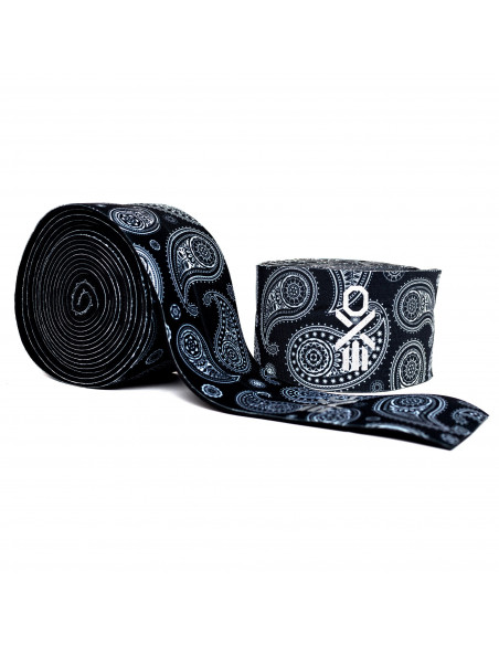 Owijka na kolano(para) BLACK & WHITE PAISLEY WRAPS