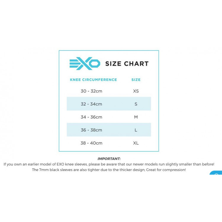 Stabilizatory Kolana Exosleeve BLACK - 7MM
